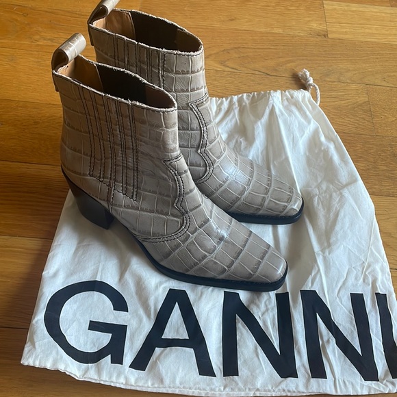 GANNI Animal Print Western Boots 37 - Picture 3 of 12